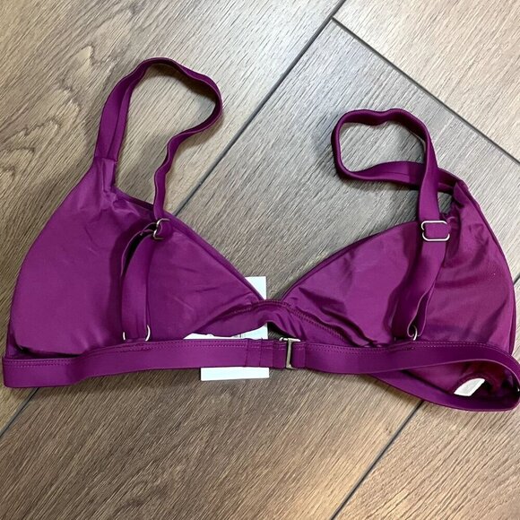Andie NWT The Calicos Top Plum Purple Feminine Bikini Top Size L - Picture 3 of 7